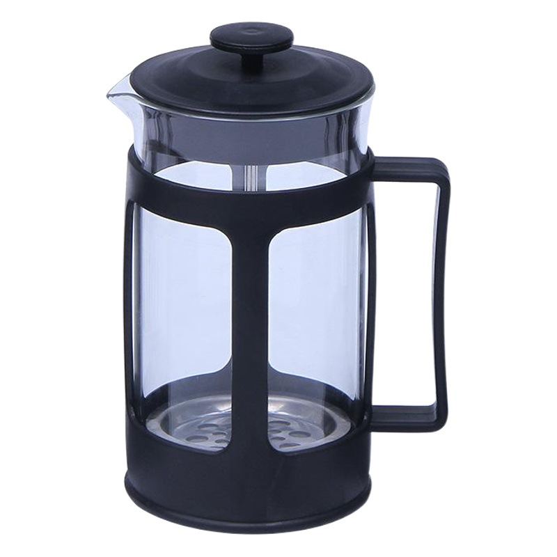 High Borosilicate Glass French Press Pot with Stainless Steel Filter for Home Use, Coffee Pot for Cross-Border Trade