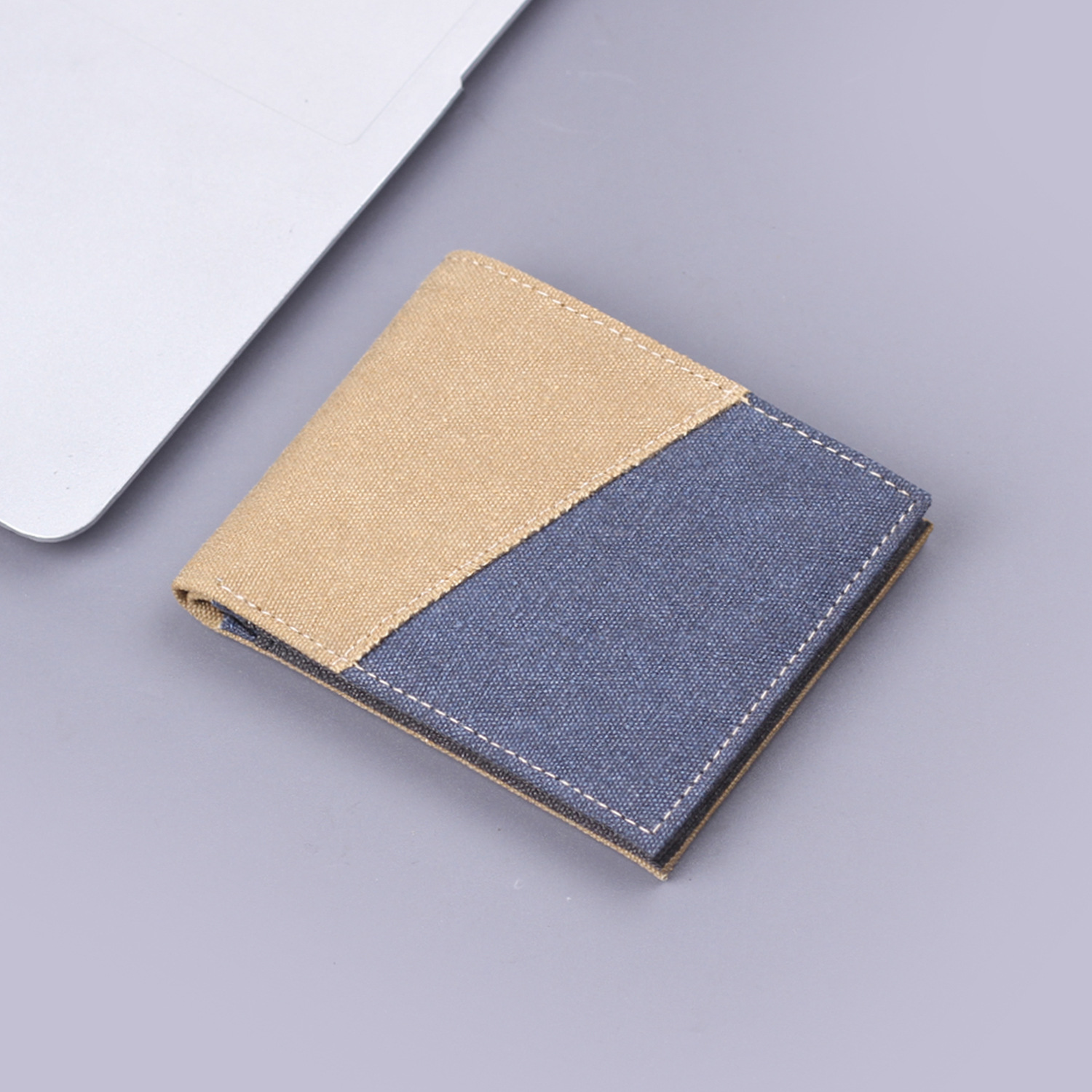 Canvas cartera corta cartera de denim para hombres cartera de tela suave nuevo producto cartera de cuero para hombres cartera de tarjetas en un hombre 9 tarjetas