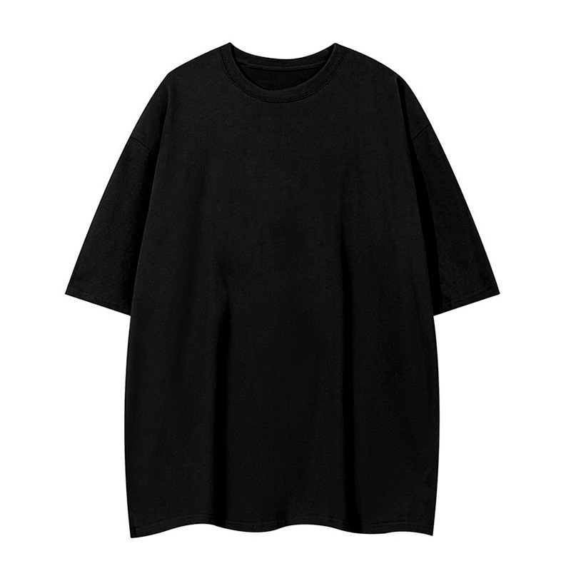 アメリカンストリートファッションヘビーウェイト260g無地半袖メンズフォグアースカラーTシャツゆったり大きいサイズイントレンド半袖