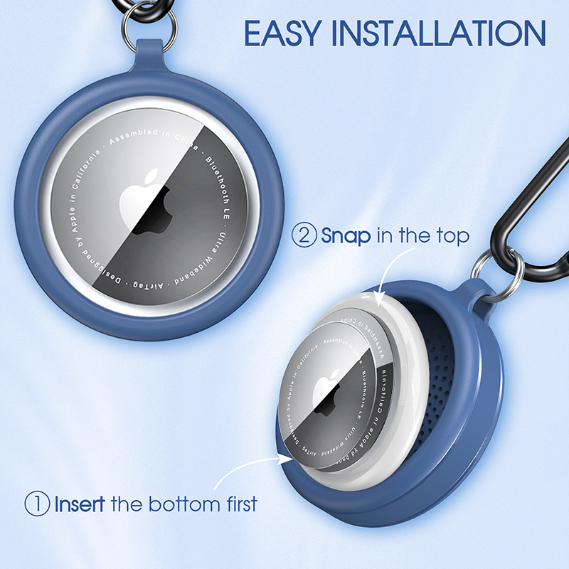适用于苹果追踪器保护套AirTags定位器宠物防丢器钥匙扣TPU保护套
