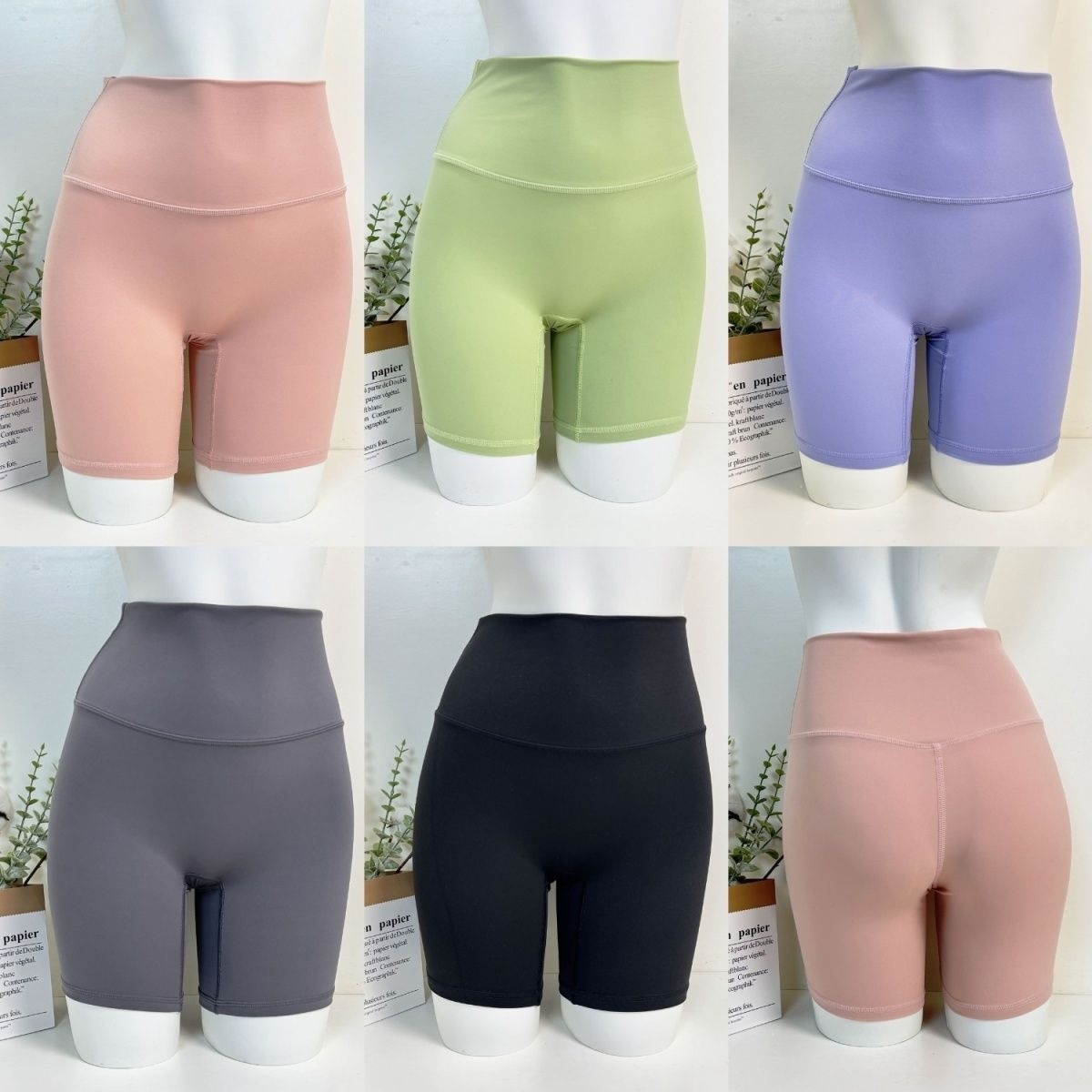 Pantalones cortos de yoga de acondicionamiento de verano corredores ajustados de cintura alta velocidad secos transpirables pantalones cortos desnudos image 5