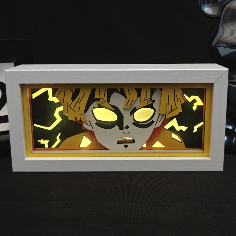 Ghost Extinguishing Blade Animation Paper Carving Lamp Paper-cut Photo Frame Lamp Surrounding My Wife Shanyi Nightlight to Send Friends Birthday Gifts