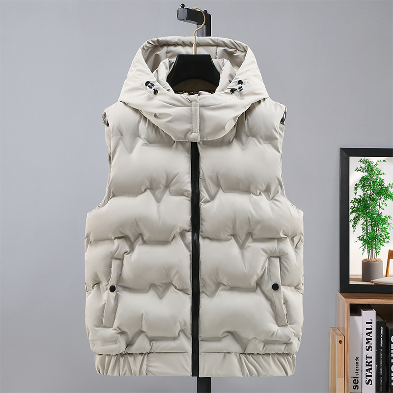 Energía transfronteriza de grafeno desmontable con capuzas abrazadera de caballo al aire libre estilo de moda de algodón plumón chaleco casual logotipo impresa