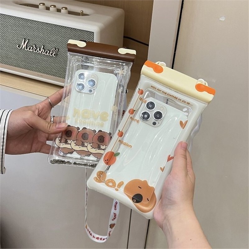 Air Bag Mobile Phone Waterproof Bag with Touch Screen, Underwater Swimming, Seaside Rafting Equipment, Hot Spring Sealing Halter Protective Cover