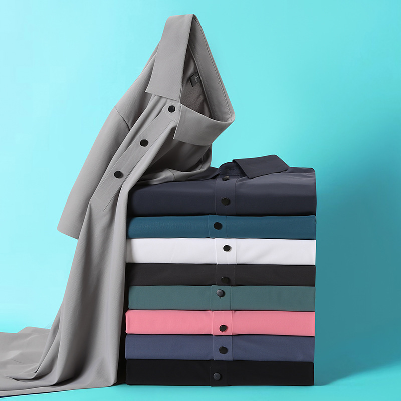 Summer Ice Silk Traceless POLO Shirt Men's Live Explosions Casual Business T-Shirt Stretch Lapel Short Sleeve All-match Top Summer Ice Silk Traceless POLO Shirt Men's Live Explosions Casual Business T-Shirt Stretch Lapel Short Sleeve All-match Top