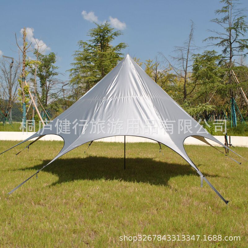 Silver-Coated Rainproof and Sunproof Octagonal Canopy, Lightweight Courtyard Umbrella Canopy Pavilion, Multifunctional Butterfly Canopy Tent