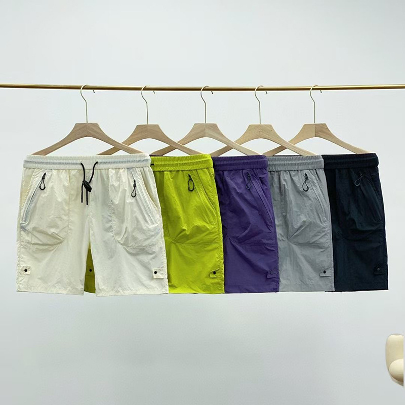 summer new pattern pocket zipper Borneol work clothes shorts Chaopai Thin section Pants Straight Large Five point pants