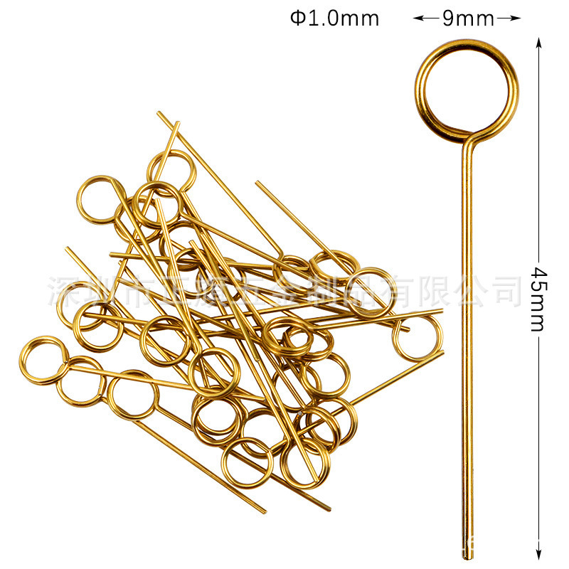 金色圆形迷你短杆小插针 花形音符星月便签夹钢丝夹插件 跨境现货