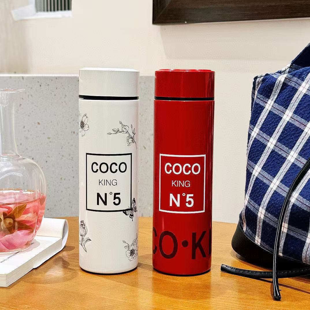 创意保温杯便携商务休闲水杯经典中国红轻奢大容量办公茶杯礼品杯