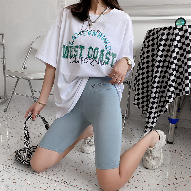 Five-point shorts women's summer high waist modal Barbie yoga pants women's outer wear tight waist riding bicycle pants