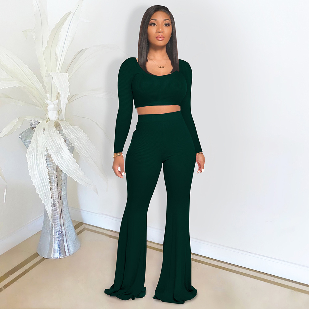 525g Weight Long Sleeve Sleeve Length Polyester Fabric Type Pant Co-ord Set Sets Type 2 Pieces Set Quantity Daily Occasion U Neck Neckline Slim Fit Type Solid Color Pattern Summer, Spring Season Women's Gender Printing Design Casual Style Daily Women's Casual Solid Color Polyester Printing Pant Co-ord Set Pants Sets 2