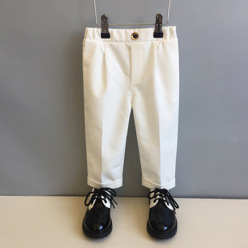 Boys' Suit Autumn and Winter Flower Girls Dress Performance Clothing Children's British Performance Clothing Baby One-Piece Hair