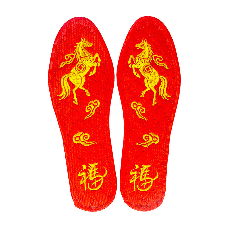 Este año de la vida gran plantilla bordada roja Ma Nian Xiang Yun Fuzi fábrica de plantilla transpirable mayorista tienda de suministro