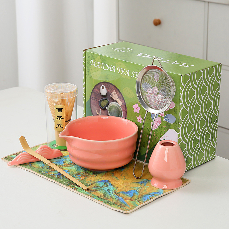 Japonés Matcha tazón Matcha túnica canción té herramientas de pedido taza de té de cerámica taza de té mezclador Matcha cepillo taza de té