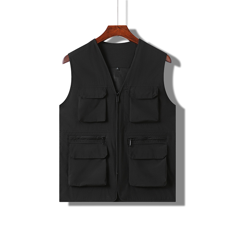 Nuevo chaleco de gama alta para exteriores, chaleco de fotografía de pesca multifuncional multibolsillo para hombre, ropa exterior, personalización