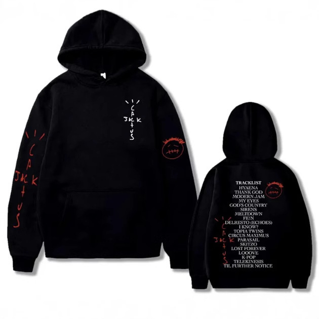 Cactus Jack Utopia Graphics Hoodie Men Hip Hop Fashion Trend