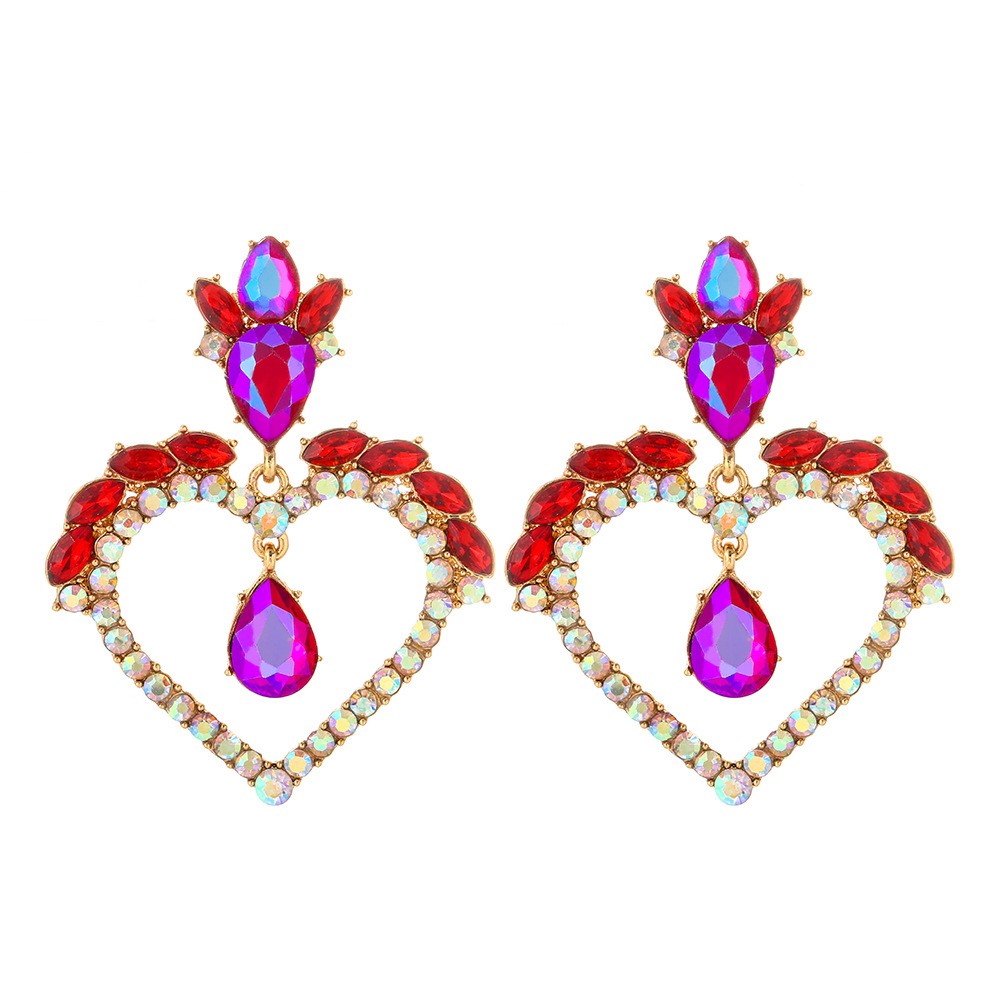 fashion  heartshaped alloy diamond earringspicture3