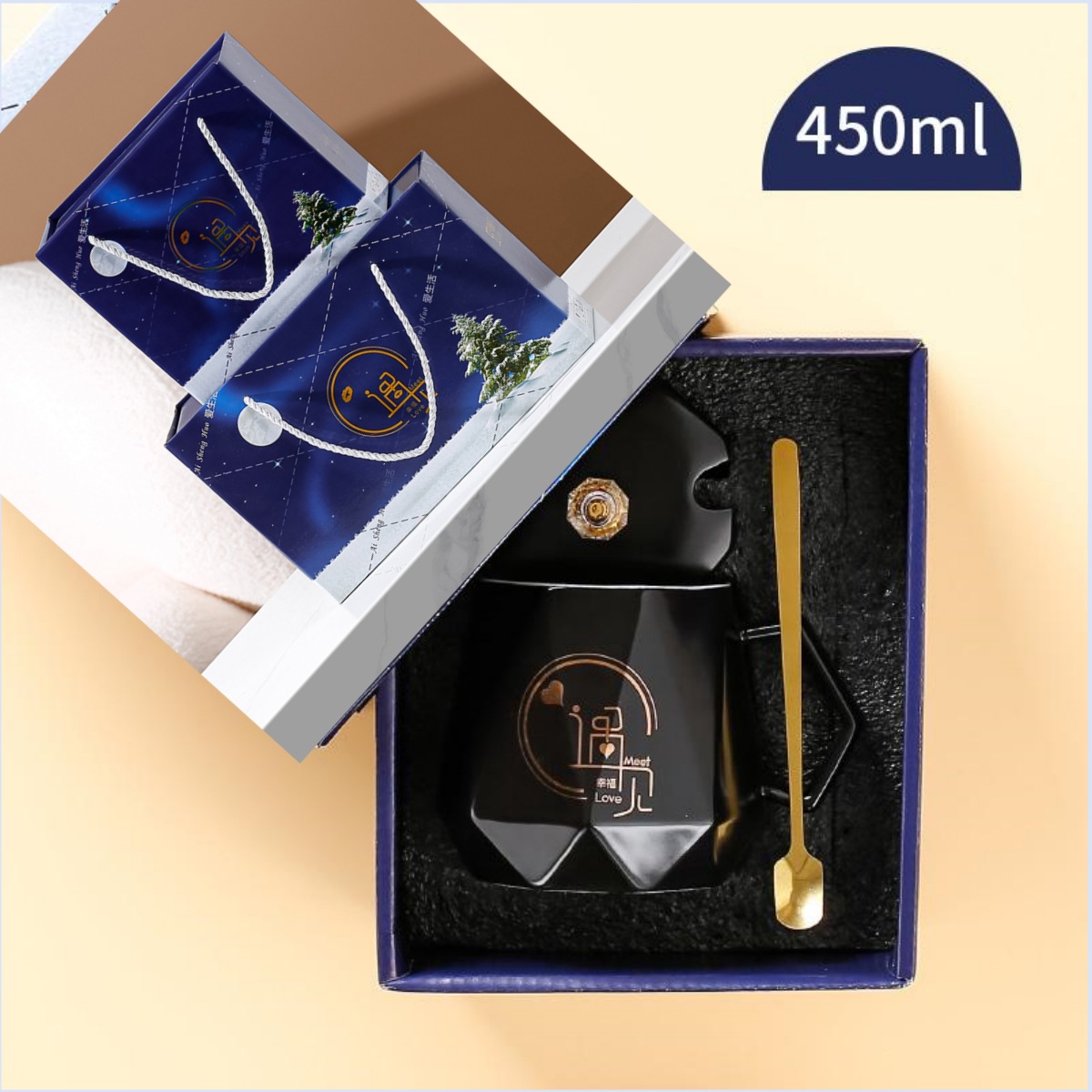 Taza de cerámica creativa, taza de oficina, taza de alto valor, taza de negocio, taza de marca de alta calidad, regalo de mano