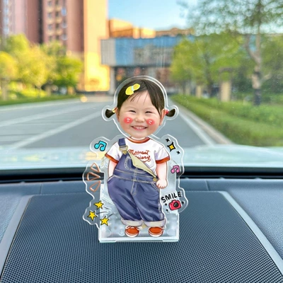 Shake head ornaments solar | Car ornaments - vehicle-mounted-solar-battery-dual-use-model-single-person-shaking-head-f68-model