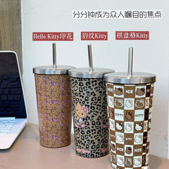 2025新款KT怪兽派系列桌面吸管杯保温杯户外便携水杯大容量车载杯