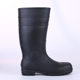Black frosted steel bottom high barrel rain pvc material comfortable steel baotou anti-smashing anti-puncture wear boots breathable labor protection rain boots
