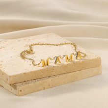 欧美跨境新款Mama不锈钢字母脚链母亲节礼物女式饰品批发厂家直销