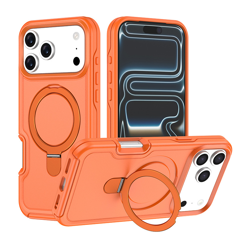 Comercio electrónico transfronterizo entre Europa y Estados Unidos aplicable al iPhone 17 Pro max Armor de guerra raqueta de cola redonda soporte de caso de teléfono móvil