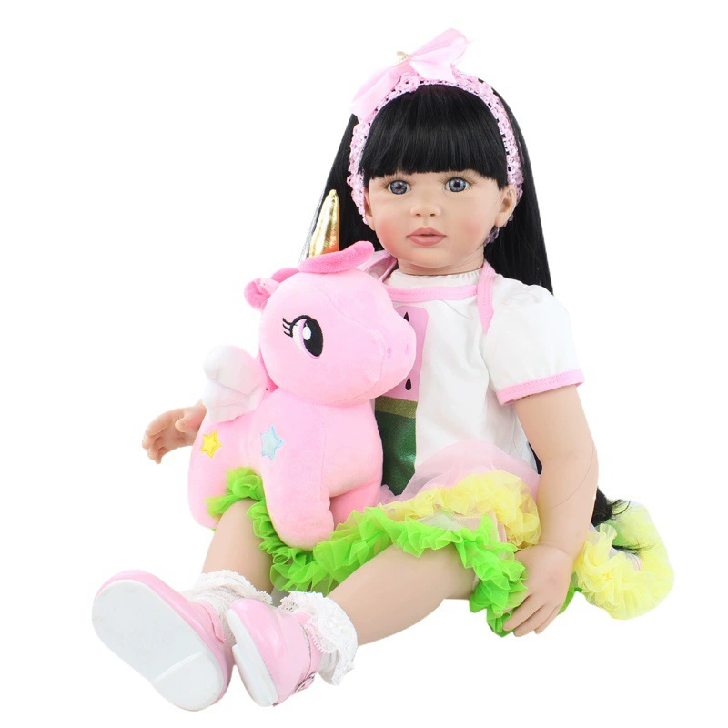 60 см реборн ребенок черный Рапунцель малыш кукла Играть Дом игрушка