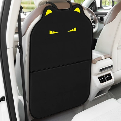 rear cartoon car seat anti-dirty – Chair back anti-kick pad - little-monster-long