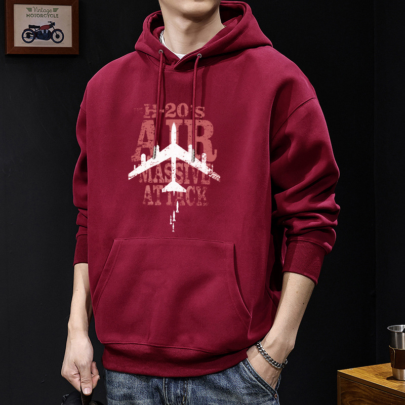 Camisa con capuz rojo vino - 8381
