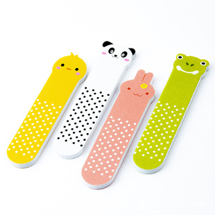 Explosions cute frosted animal nail file mini small contusion bar polished nail art gift accessories repair hand cross-border exclusive