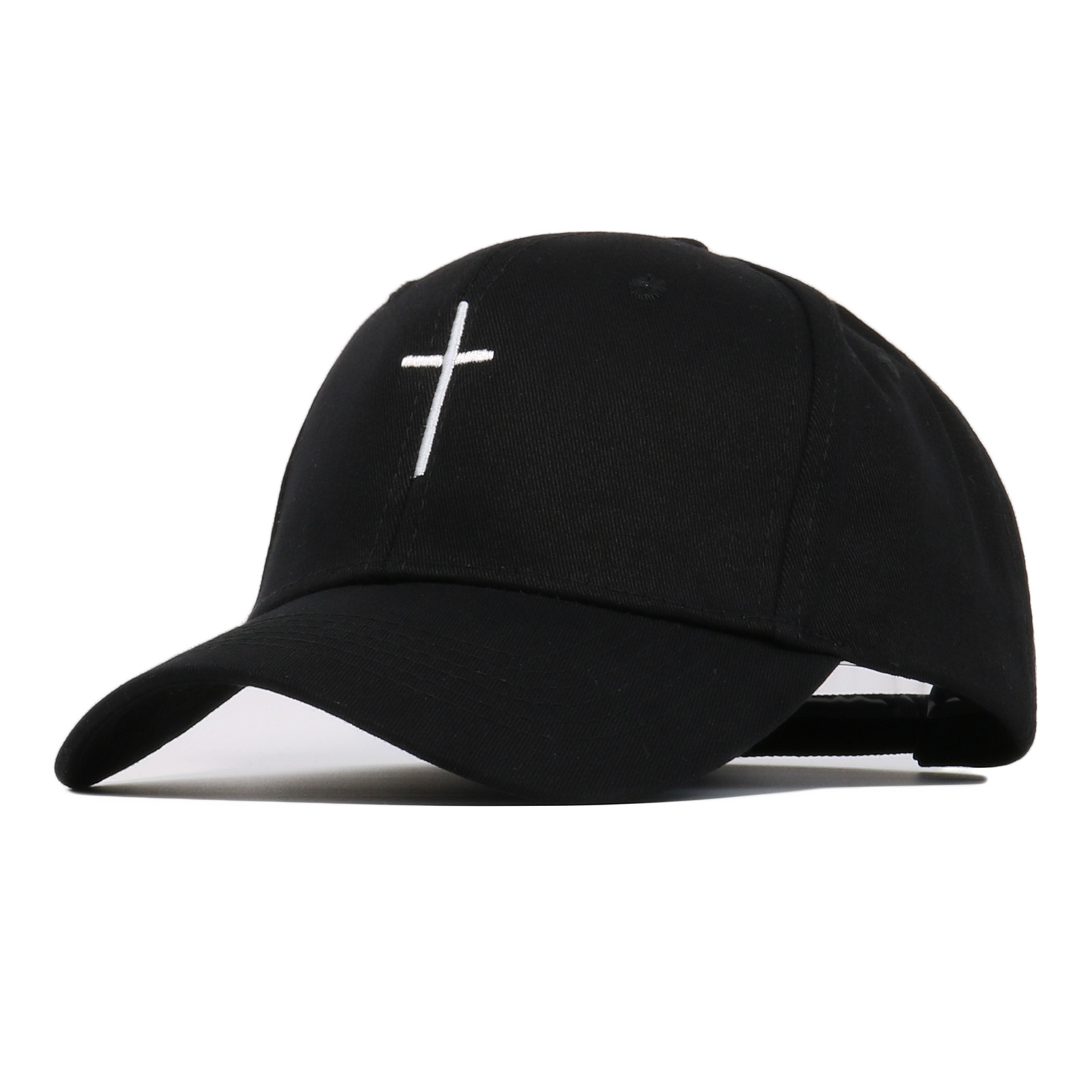 Unisex Basic Cross Embroidery Crimping Baseball Cap display picture 2