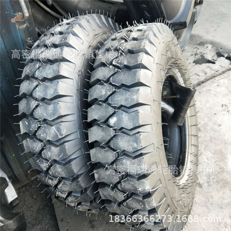 7.50-16矿山翻斗自卸车载重轮胎8.25-16两大块花纹斜交充气轮胎