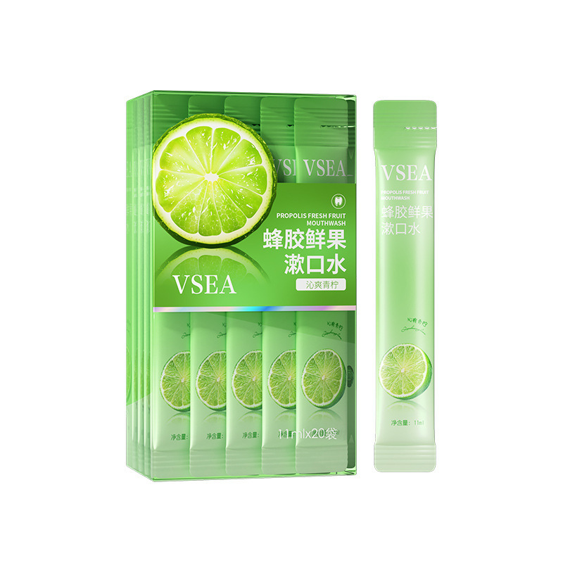 ¡VSEA probióticos enjuague bucal frio fragancia de fruta fría! Limpie el agua dulce miel saliva melocotón desodorante portátil fruta fresca image 11