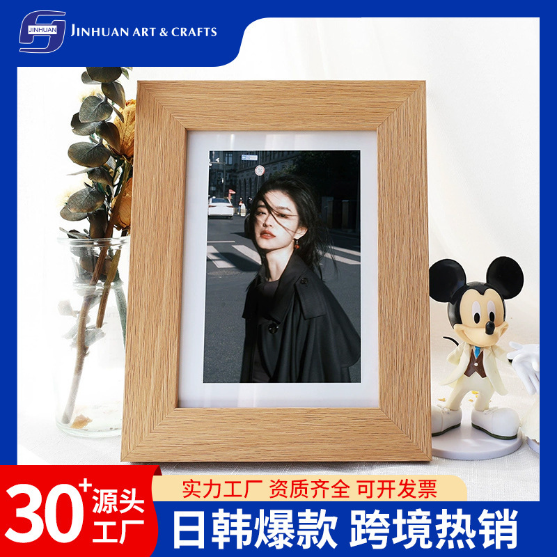 Customized Photo Frame for Wall Hanging with a High-End Feel, Photo Display Stand, 567810inch A4 American-Style Christmas Simple Empty Frame