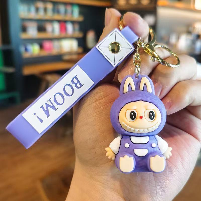クロスボーダー Labubu かわいいシリーズ キーホルダー Labubu 座り姿勢車のバックパック装飾品露店小さなギフト卸売|undefined