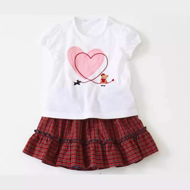 Japanese-Style Children's Clothing Summer New Knit T-Shirt with Cartoon Embroidery for Girls, Cute Princess Short-Sleeve T-Shirt Japanese-Style Children's Clothing Summer New Knit T-Shirt with Cartoon Embroidery for Girls, Cute Princess Short-Sleeve T-Shirt