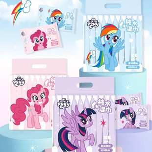 Genuine Authorized Pony Polly Mini Wet Wipes Packet Portable Baby Baby Hand Mouth Skin Cleaning Special