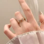 小众钱币铜钱开口戒