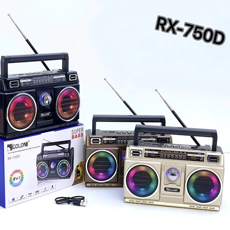 * 新しいRX-750Dのレトロなラジオbluetoothスピーカーが屋外で携帯できるようになった|undefined
