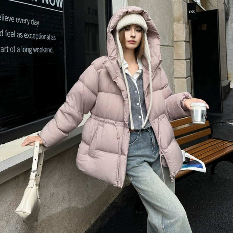 Velvet brace, down jacket, demi-season hoody, duck down, fitted