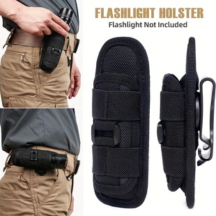 Adjustable rotating outdoor tactical electric torch cover multi-function flashlight bag waist hanging strong light flashlight outdoor hanging bag