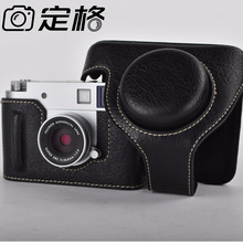 适用富士x-half相机包xhalf全包防刮PU皮底座带肩带相机配件