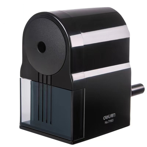 Deli 71163 Pencil Sharpener Children's Pencil Sharpener Pencil Sharpener Pen Drill Rotary Student Hand-cranked Pencil Sharpener