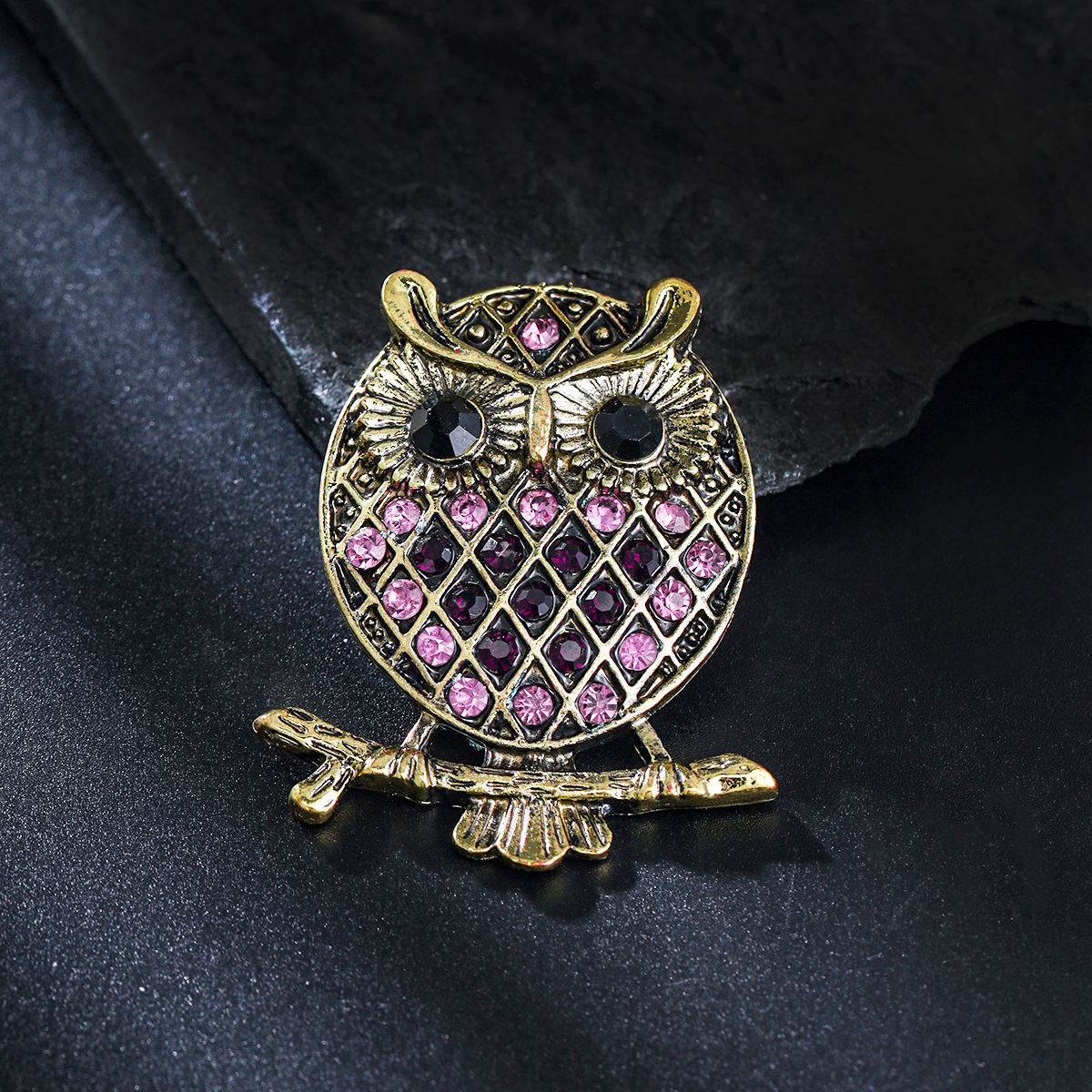 Vintage Creative Fashion Owl Brooch European And American Cross-Border Bestseller Animal Men's Suit Jacket Accessory Pin_voghion.com