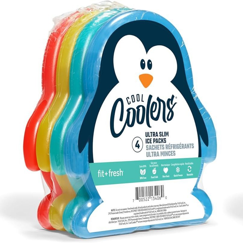 Cool Refrigerator Ultra Thin Ice Bag for Lunch Box Bag and Refrigerator Kids Penguin Shape Multicolor