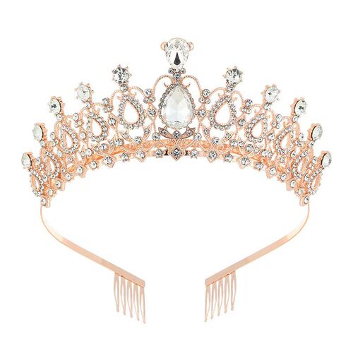 Cross-border Amazon crown tiara birthday headband queen bride hair accessories party crown European and American wedding dress matching