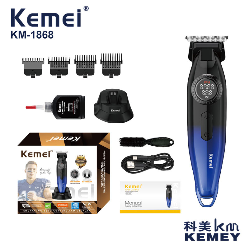 Corte de pelo profesional KM - 1868 cortador de pelo eléctrico transfronterizo de alta velocidad cortador de pelo eléctrico de pantalla digital