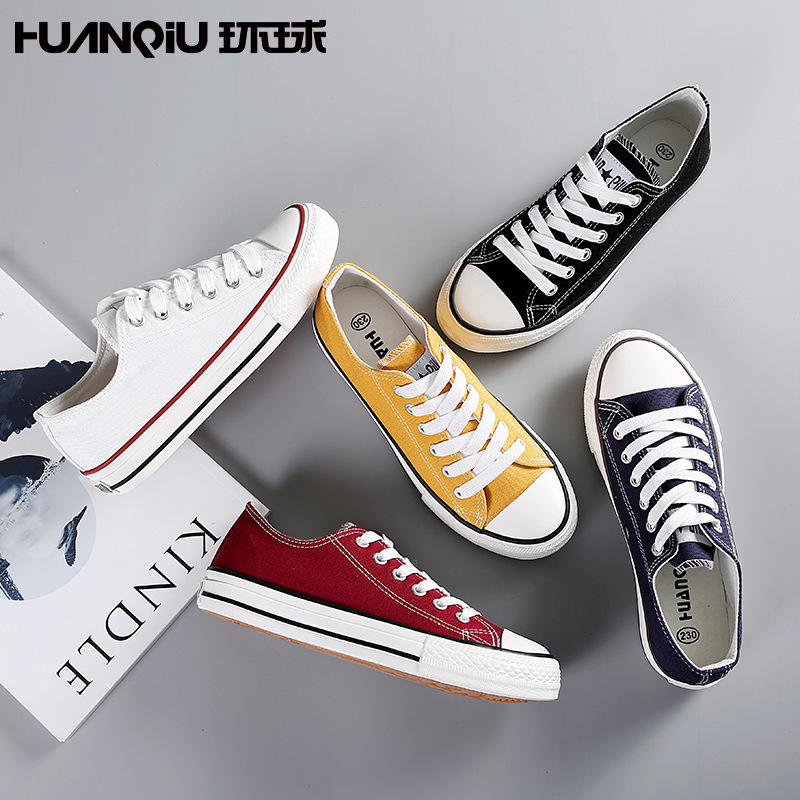 Universal Genuine Canvas Shoes Spring 2024 New Ins Trendy Versatile Student Couple Cloth Shoes Low-Top White Shoes for Women
