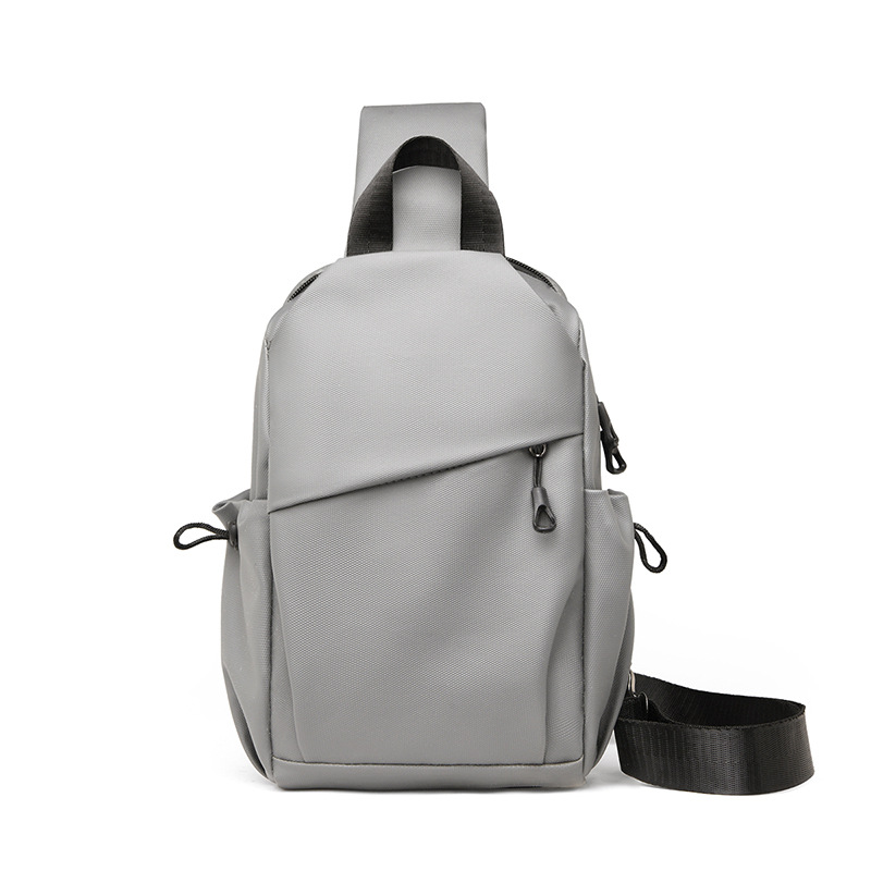 Venta al por mayor de fábrica 2023 nuevo bolso de pecho de tela Oxford para hombre simple y versátil mochila diagonal de un solo hombro para viajes al aire libre